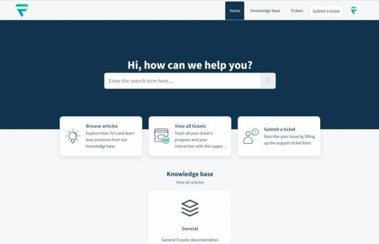Fozzels screenshot documentation and support